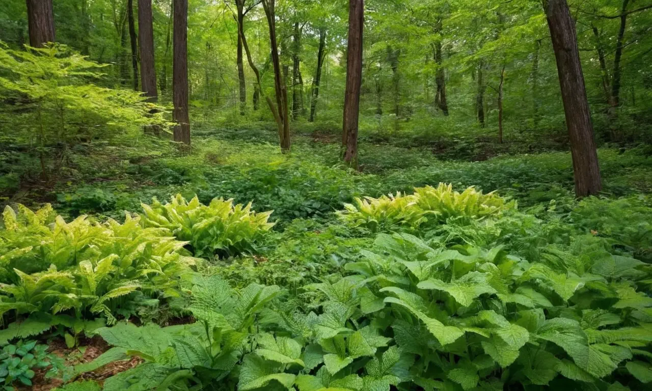 Naturaleza vibrante y armoniosa llena de vida