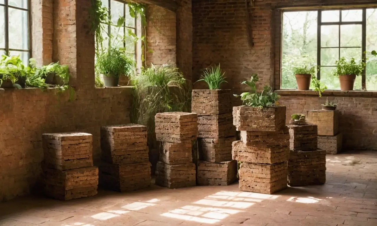 Ecovigas con texturas naturales y sostenibles