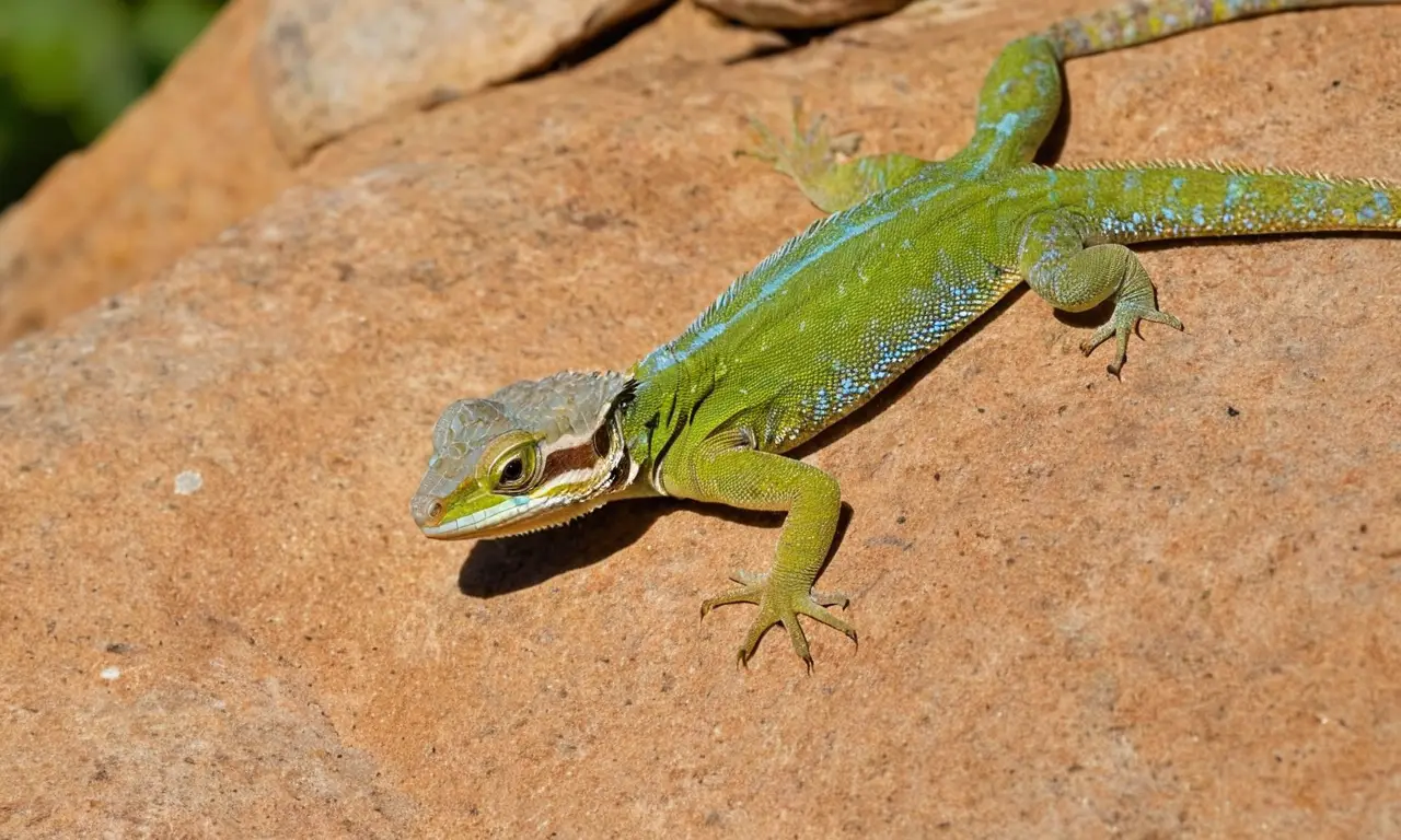 Ecosistema vibrante de reptiles en terreno soleado
