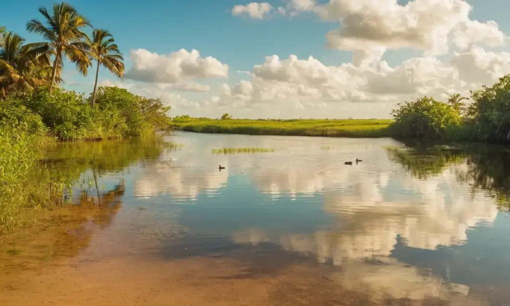Un lago sereno rodeado de naturaleza vibrante