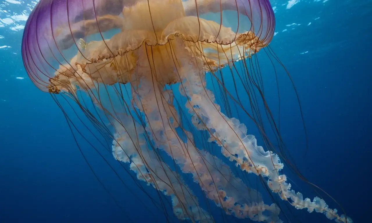Medusas translúcidas iluminan el océano oscuro