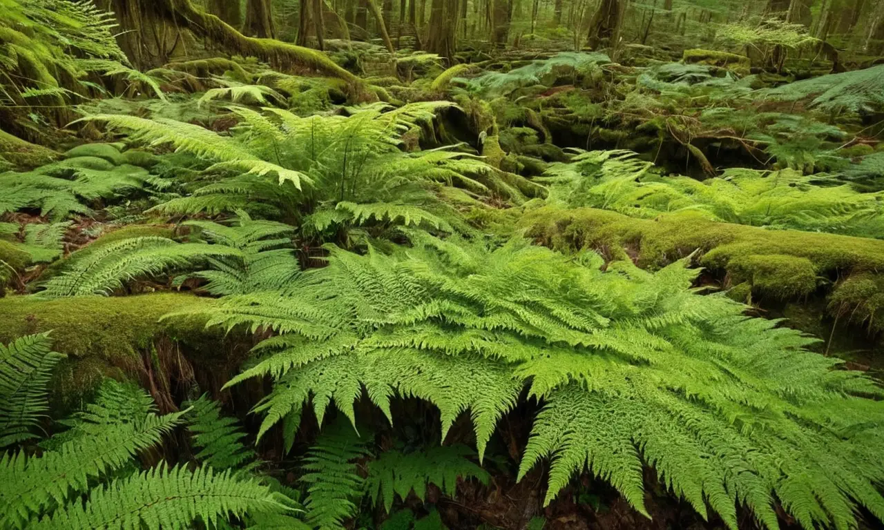 Bosque vibrante y diverso bajo luz suave