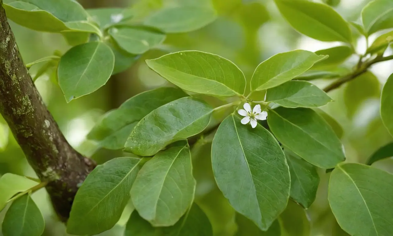 Árbol de laurel exuberante en un jardín