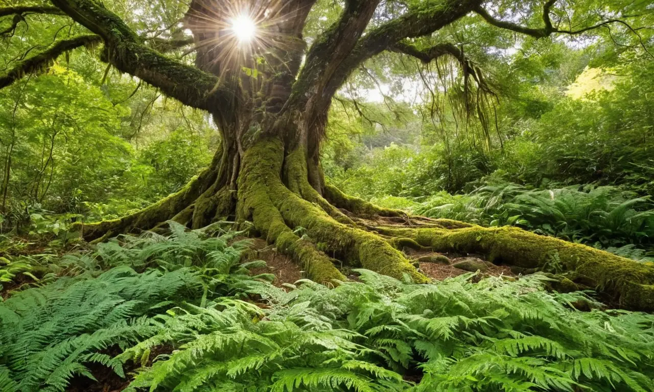 Un laurel frondoso bajo un cielo azul
