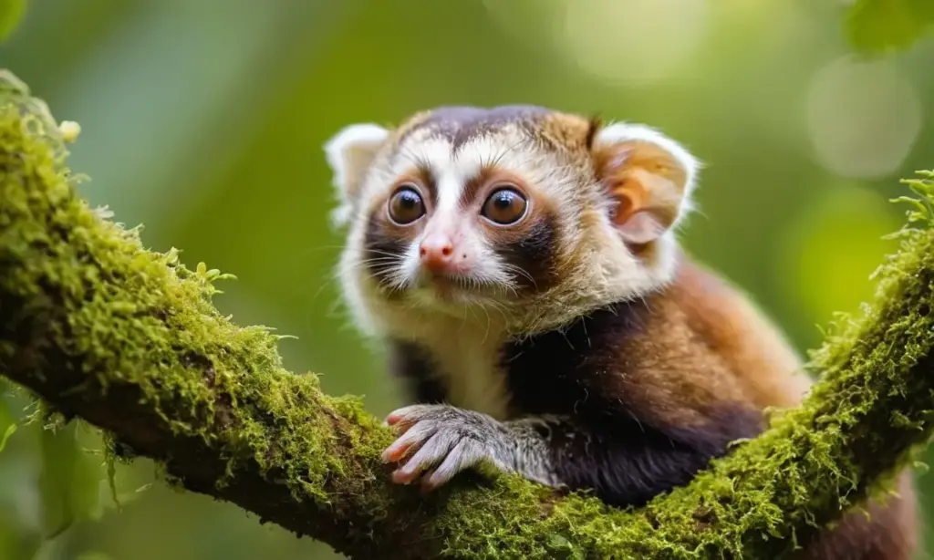 Un perezoso loris en selva vibrante