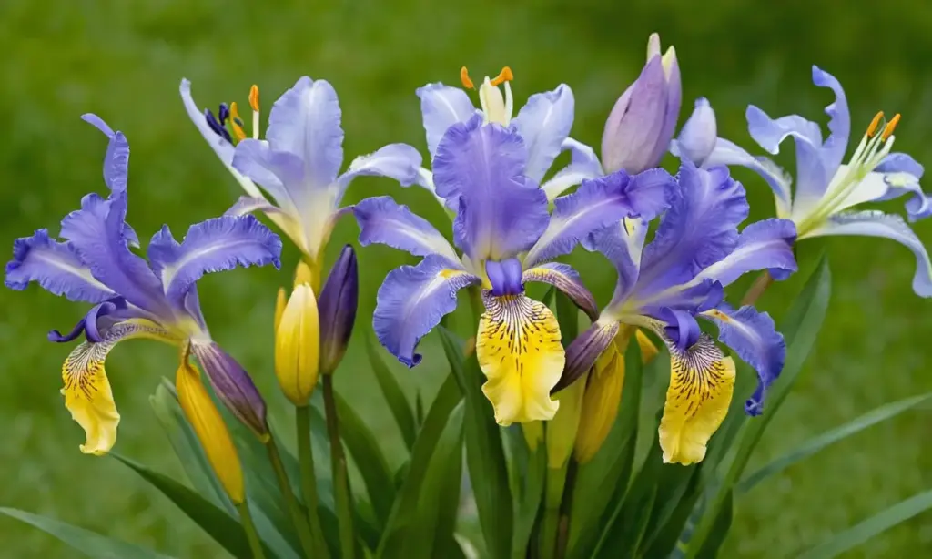 Flores vibrantes en un paisaje sereno