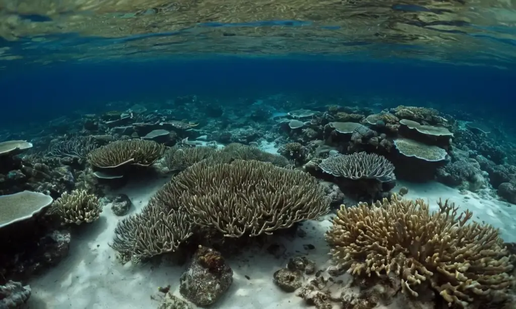 Rico ecosistema marino en profunda oscuridad