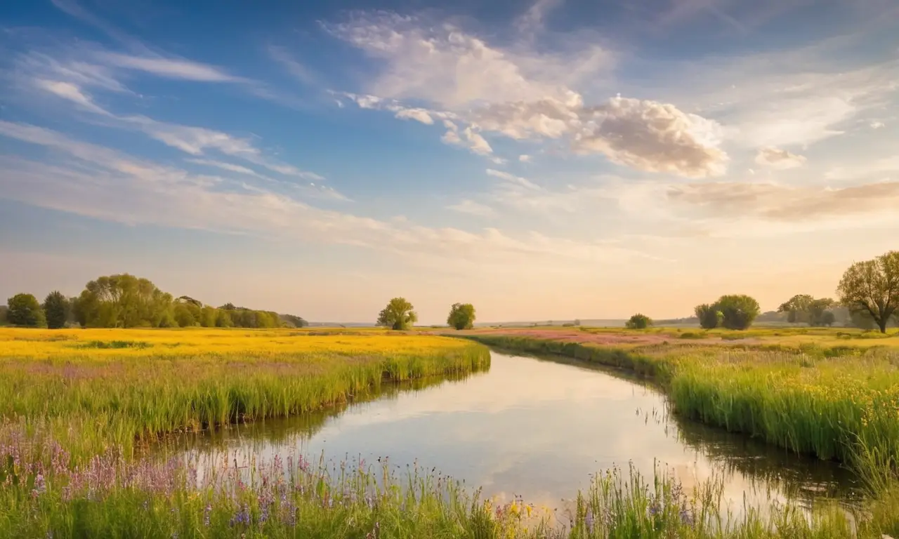 Paisaje sereno de naturaleza vibrante y armónica
