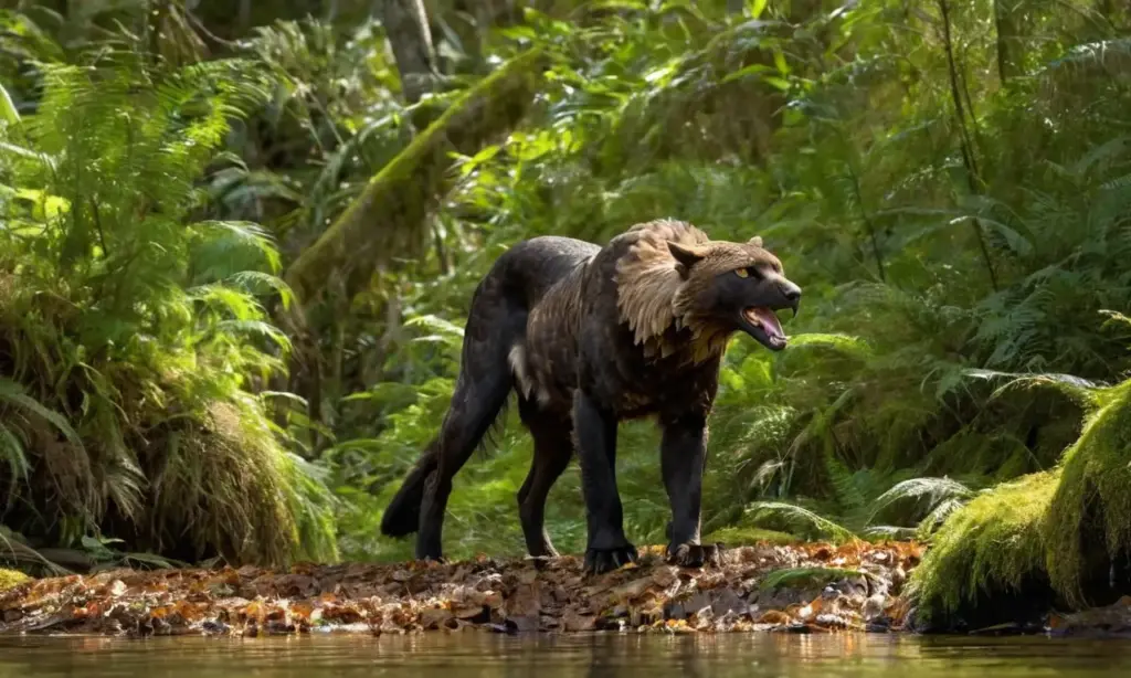 Predadores en un bosque vibrante y realista