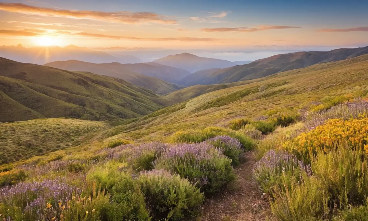 Paisaje de páramo vibrante y sereno