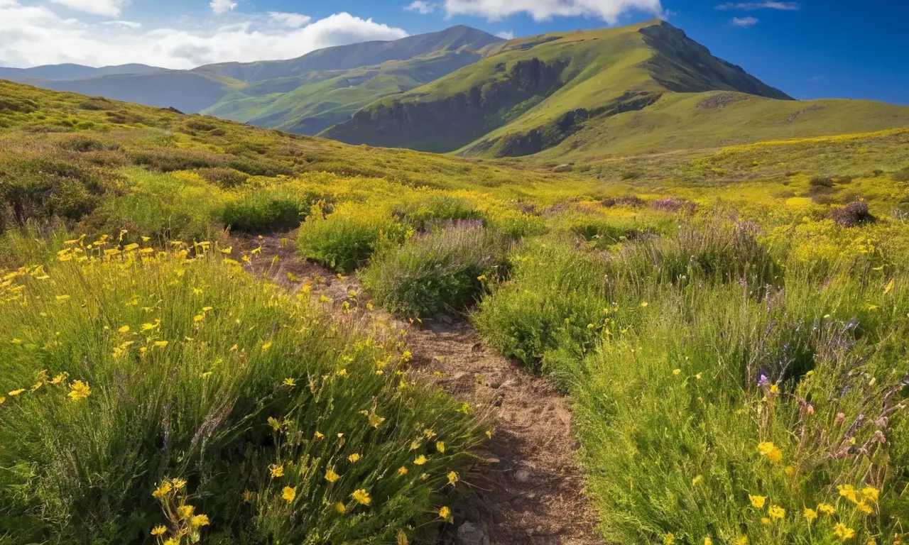 Paisaje verde y vibrante, lleno de vida