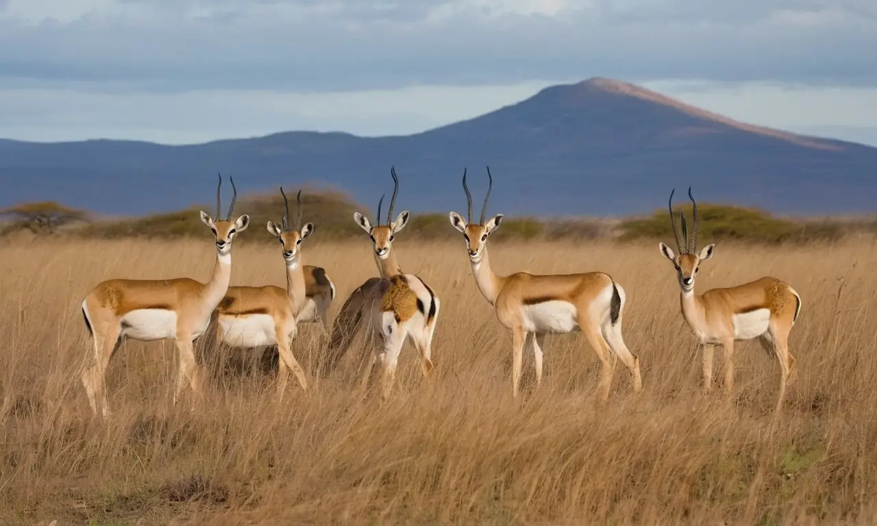 Escena serena de gacelas en la sabana