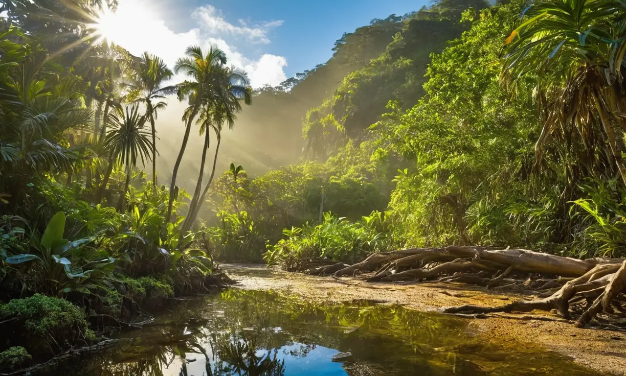 Selva exuberante y vibrante con belleza natural