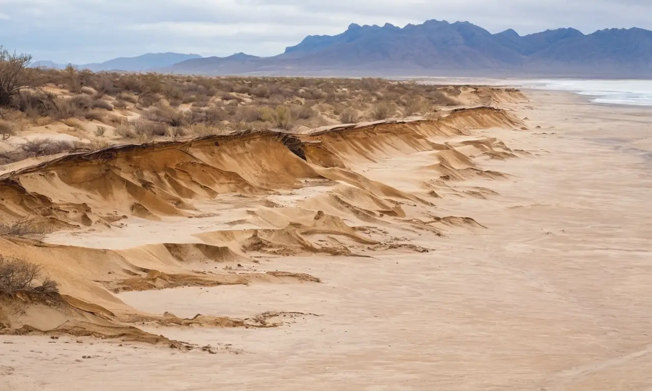 Naturaleza salvaje y desolada en la costa