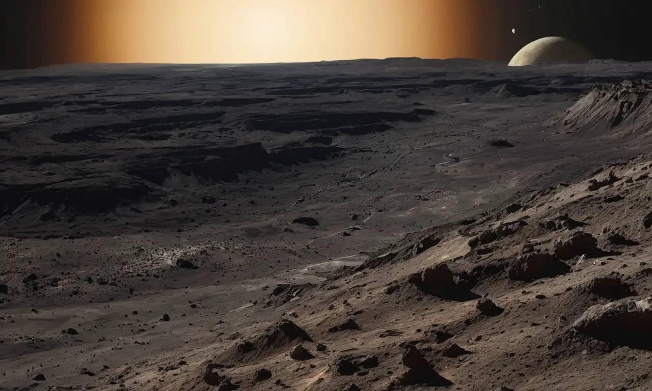 Mercurio resplandece en un vasto espacio oscuro