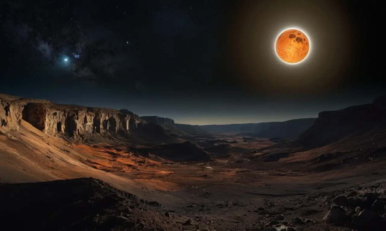 Mercurio destaca entre un vasto espacio oscuro