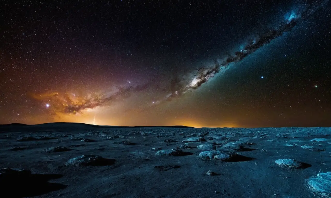 Espacio cósmico deslumbrante y misterioso