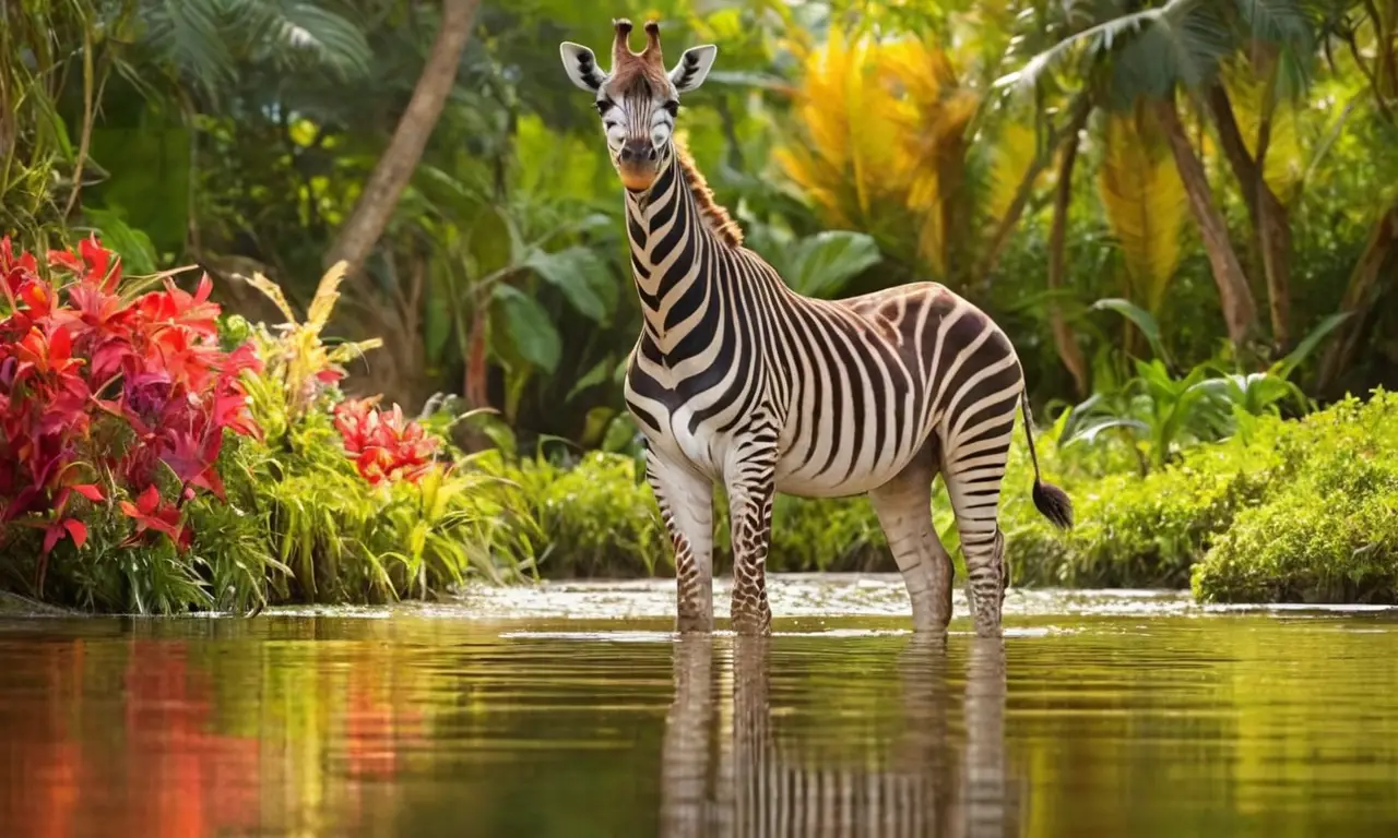 Jungla vibrante con animales en armonía