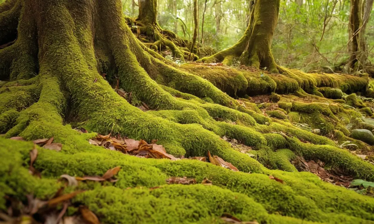 Bosque vibrante con fauna y flora armoniosa