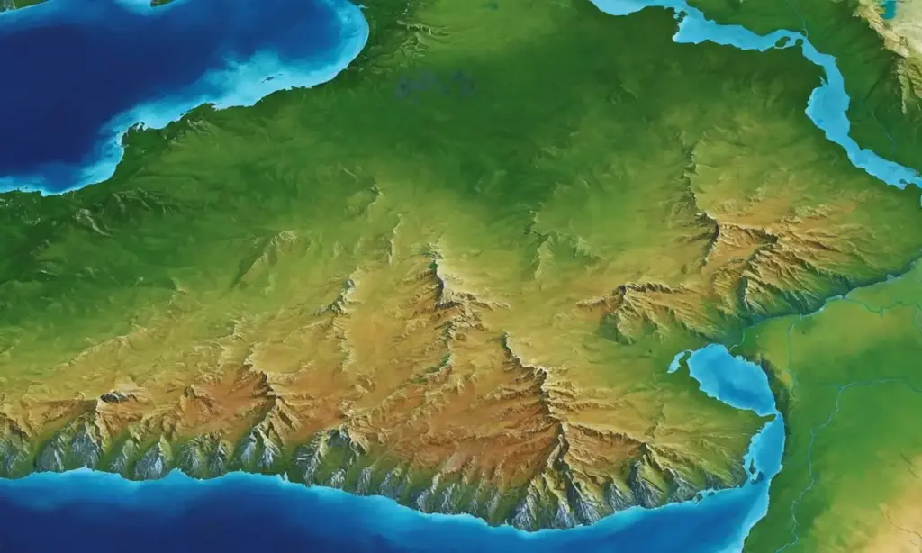 Mapa topográfico detallado de Venezuela