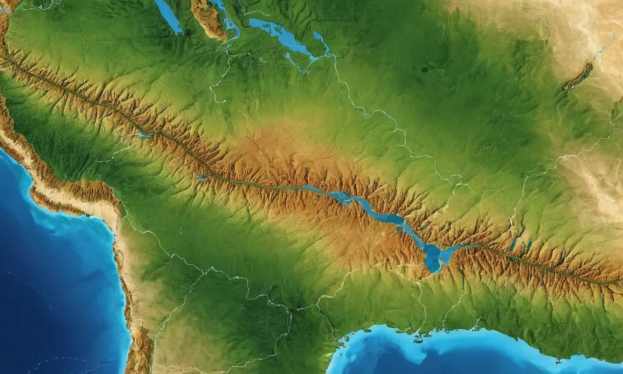 Mapa detallado de Venezuela con colores vibrantes