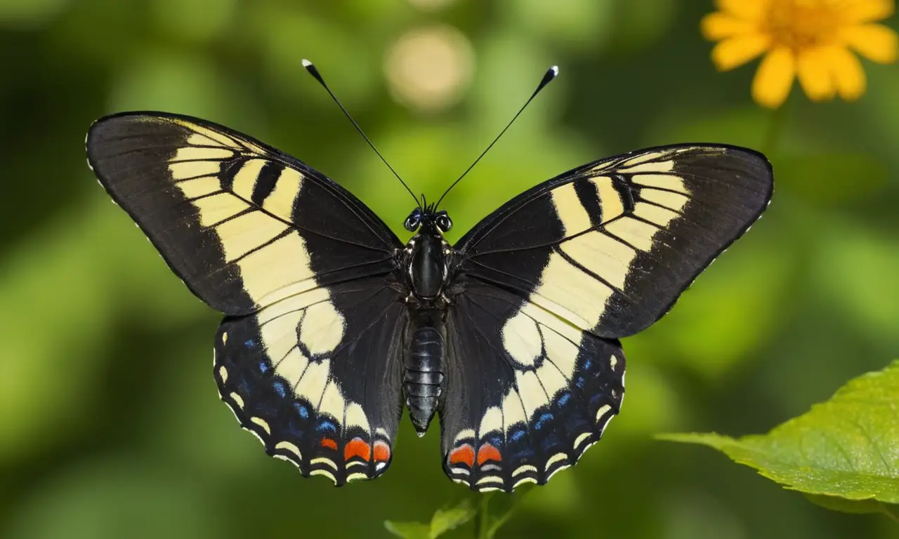 Mariposa vibrante con patrones y colores llamativos