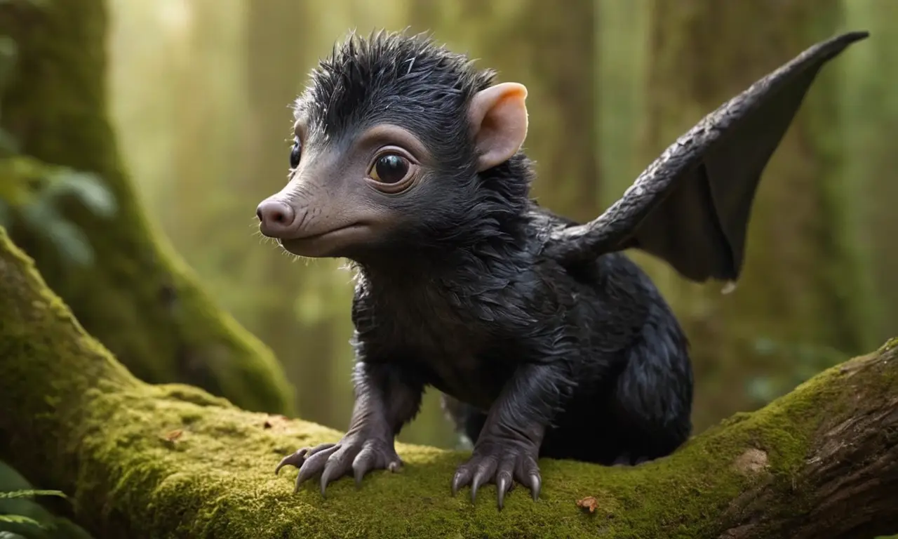 Thestral y criaturas mágicas en un bosque