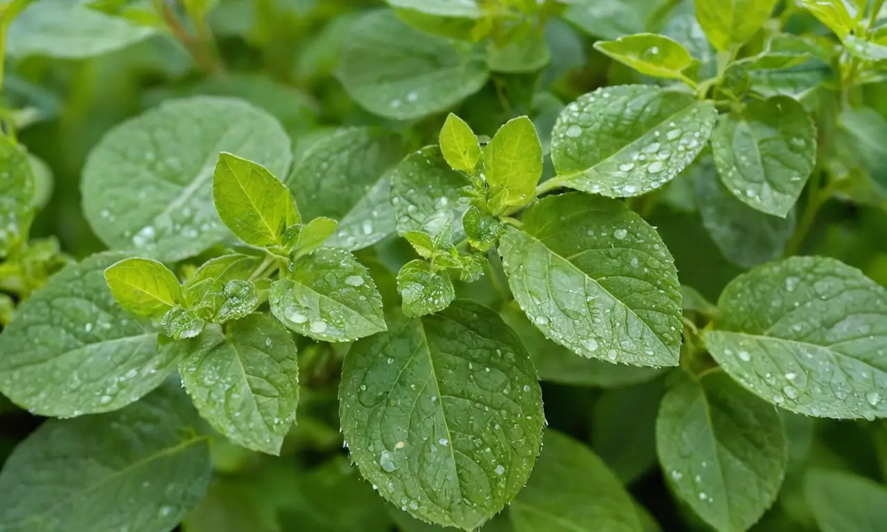 Oregano verde y vibrante en un jardín