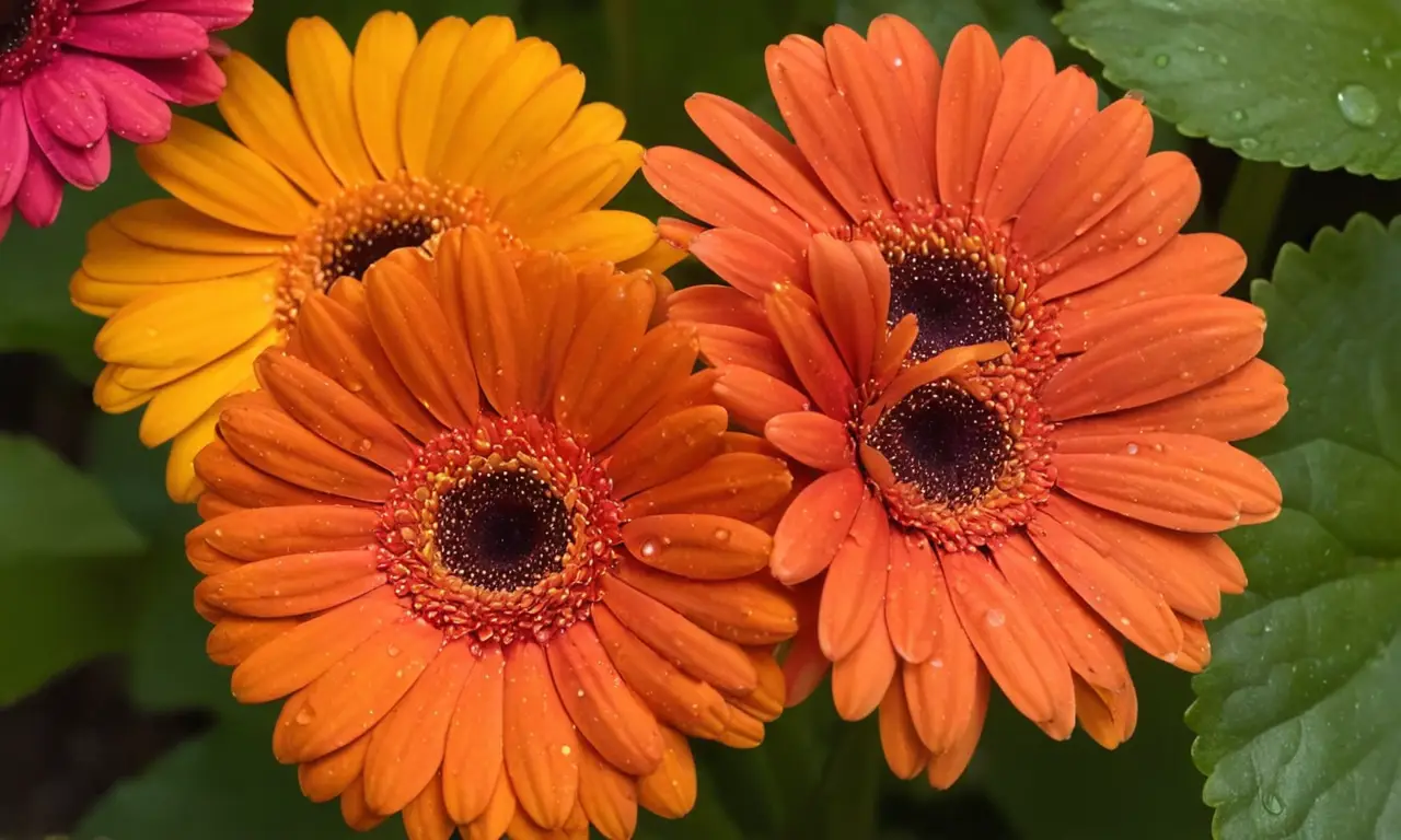 Gerberas vibrantes en un entorno sereno