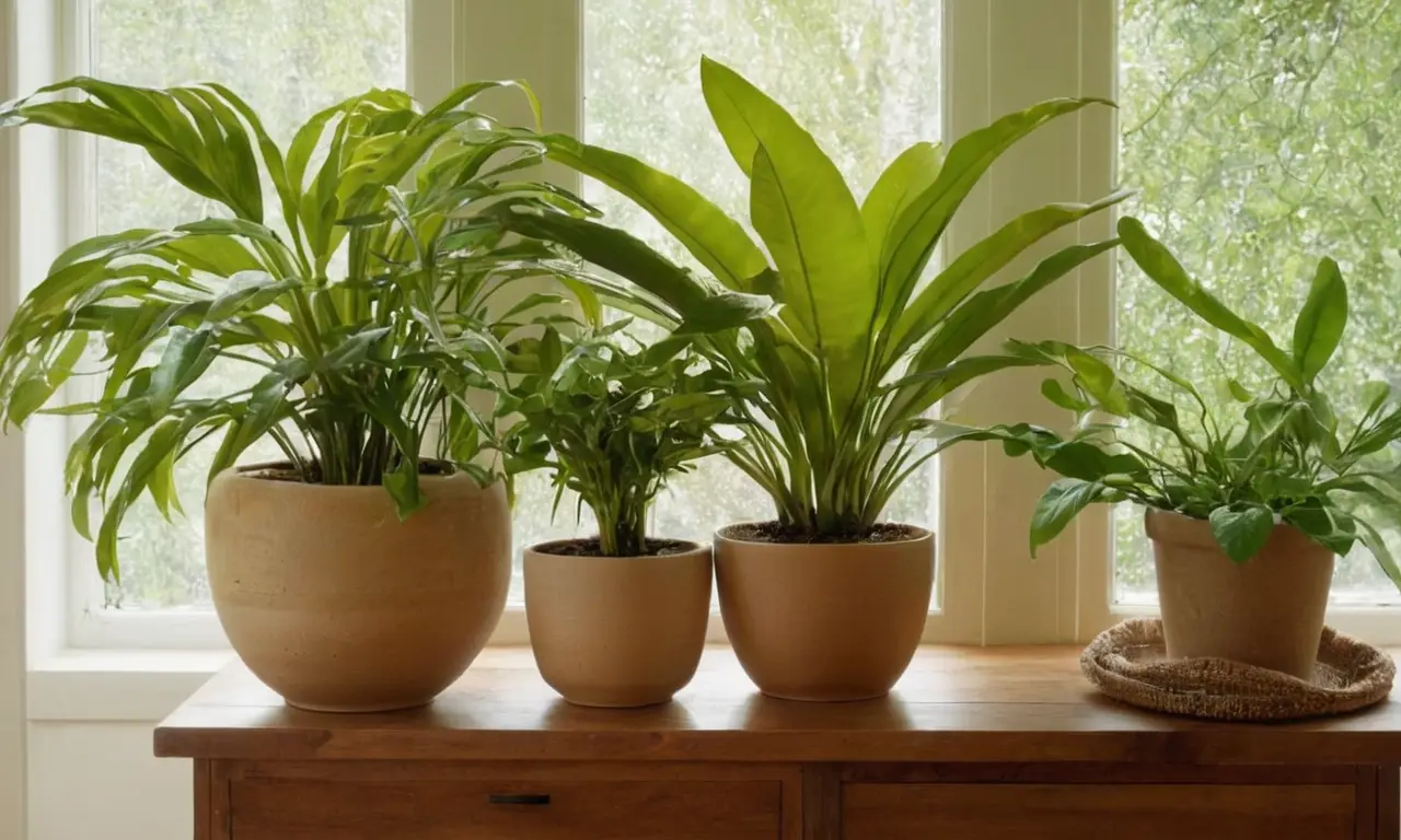 Oasis interior de plantas vibrantes y elegantes