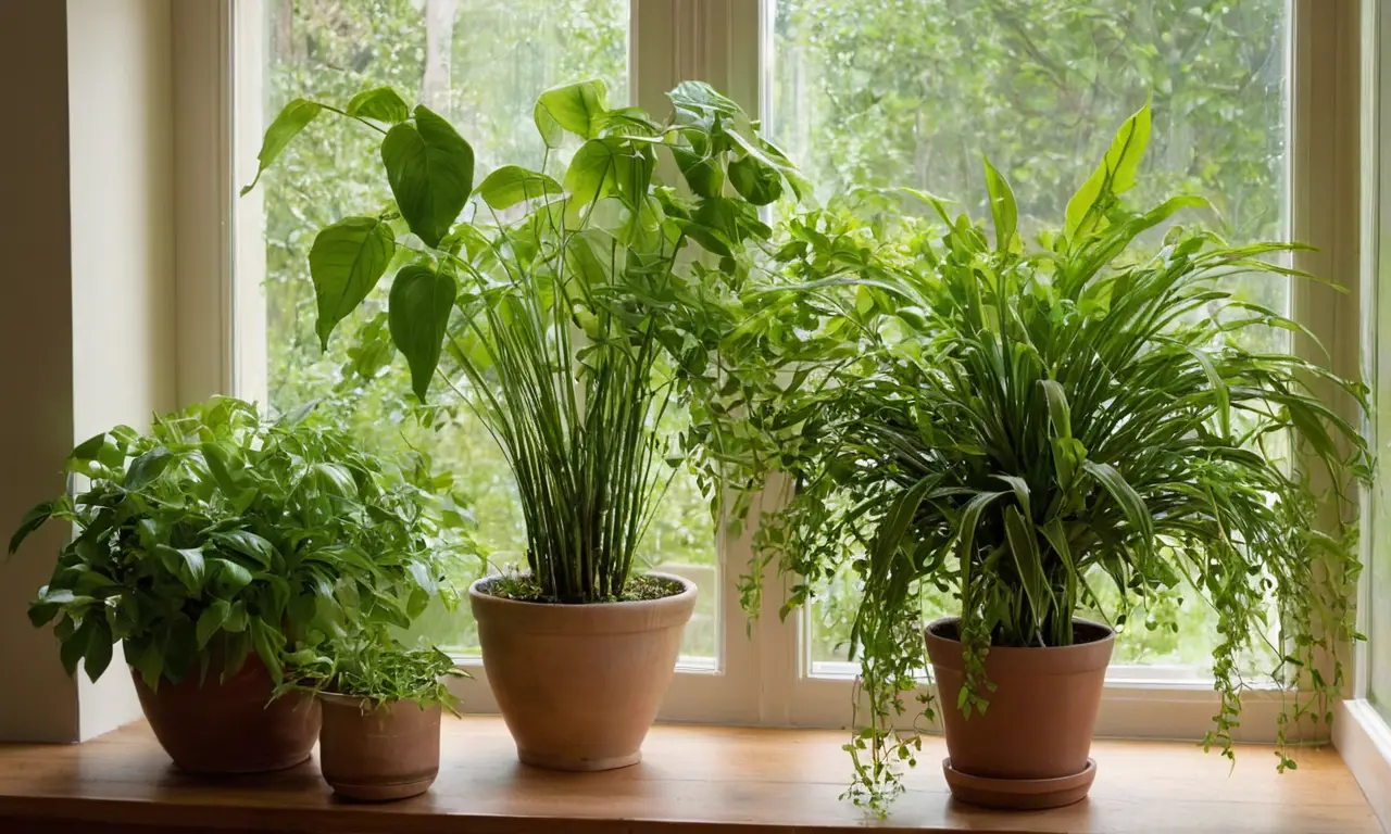 Plantas verdes y vibrantes crean un ambiente acogedor