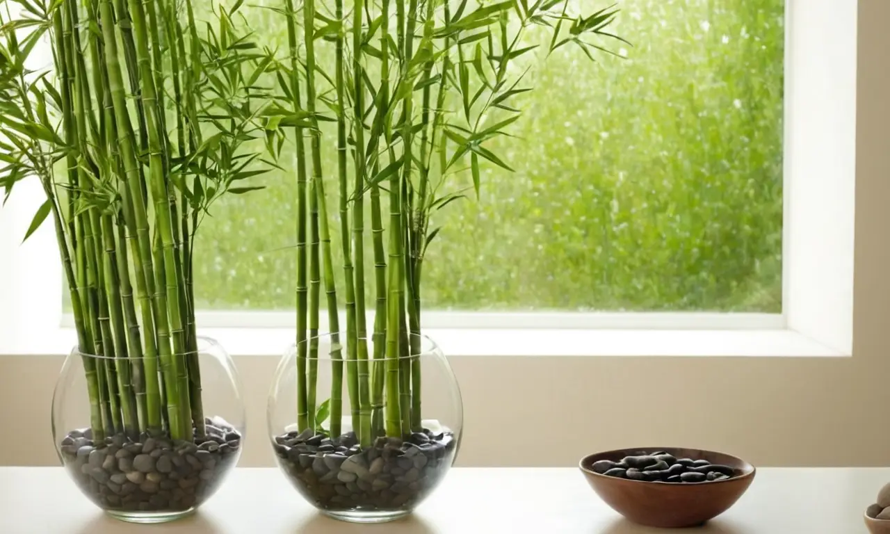 Bambú y agua crean calma y vida
