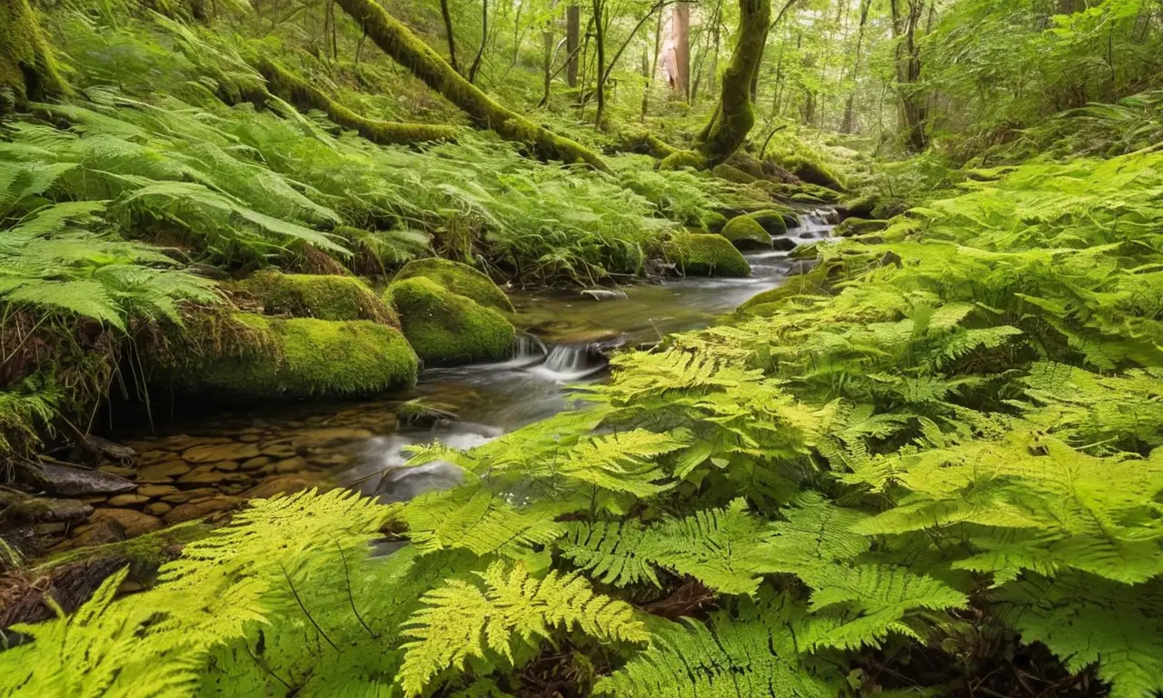 Un bosque vibrante lleno de vida