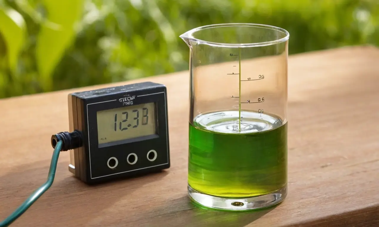 Medidor de pH casero en ambiente natural