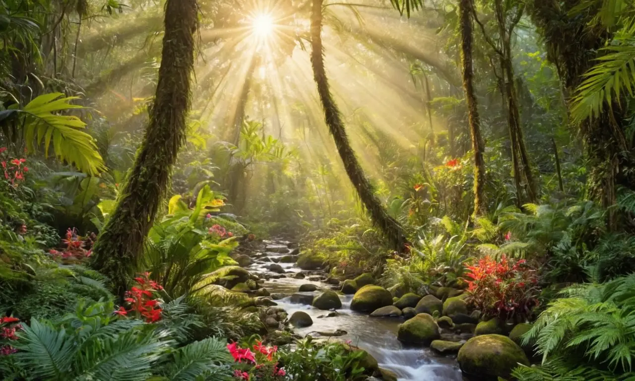 Selva tropical vibrante y llena de vida
