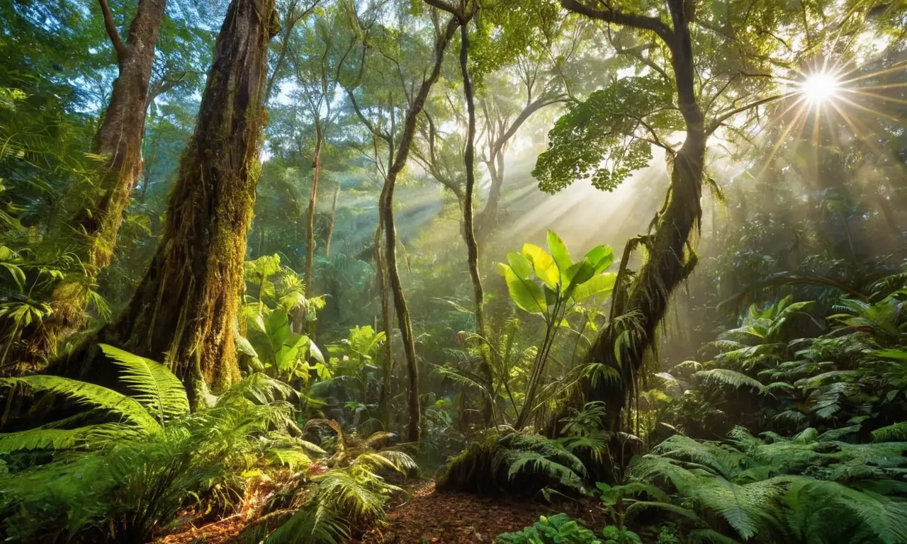 Selva vibrante con vida y diversidad