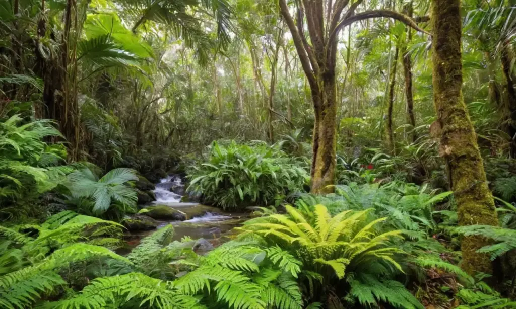 Rico ecosistema de selva vibrante y diversa