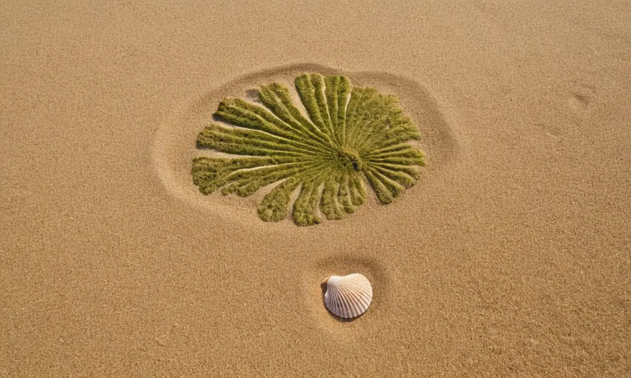 Escena de playa vibrante y pacífica