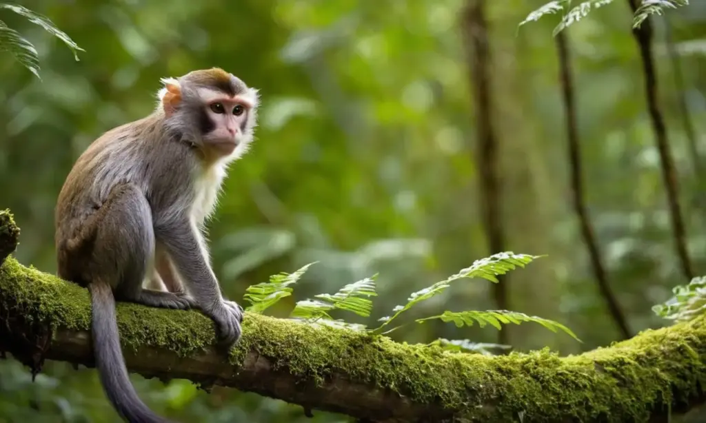 Mono ágil en una jungla vibrante