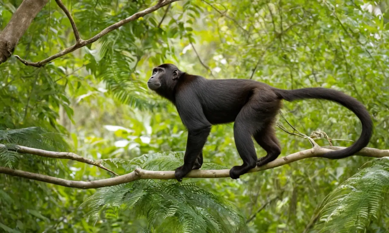Selva vibrante con monos interactuando dinámicamente