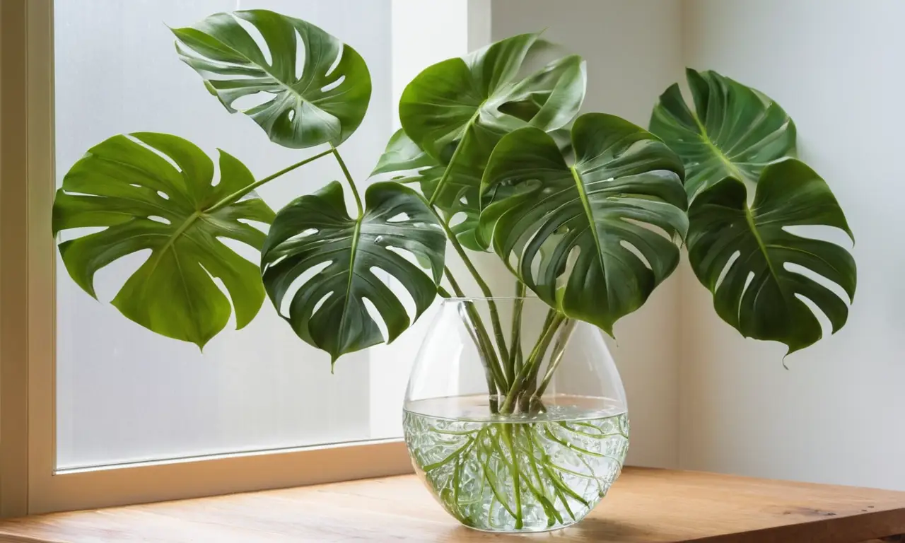 Monstera adansonii en un ambiente sereno