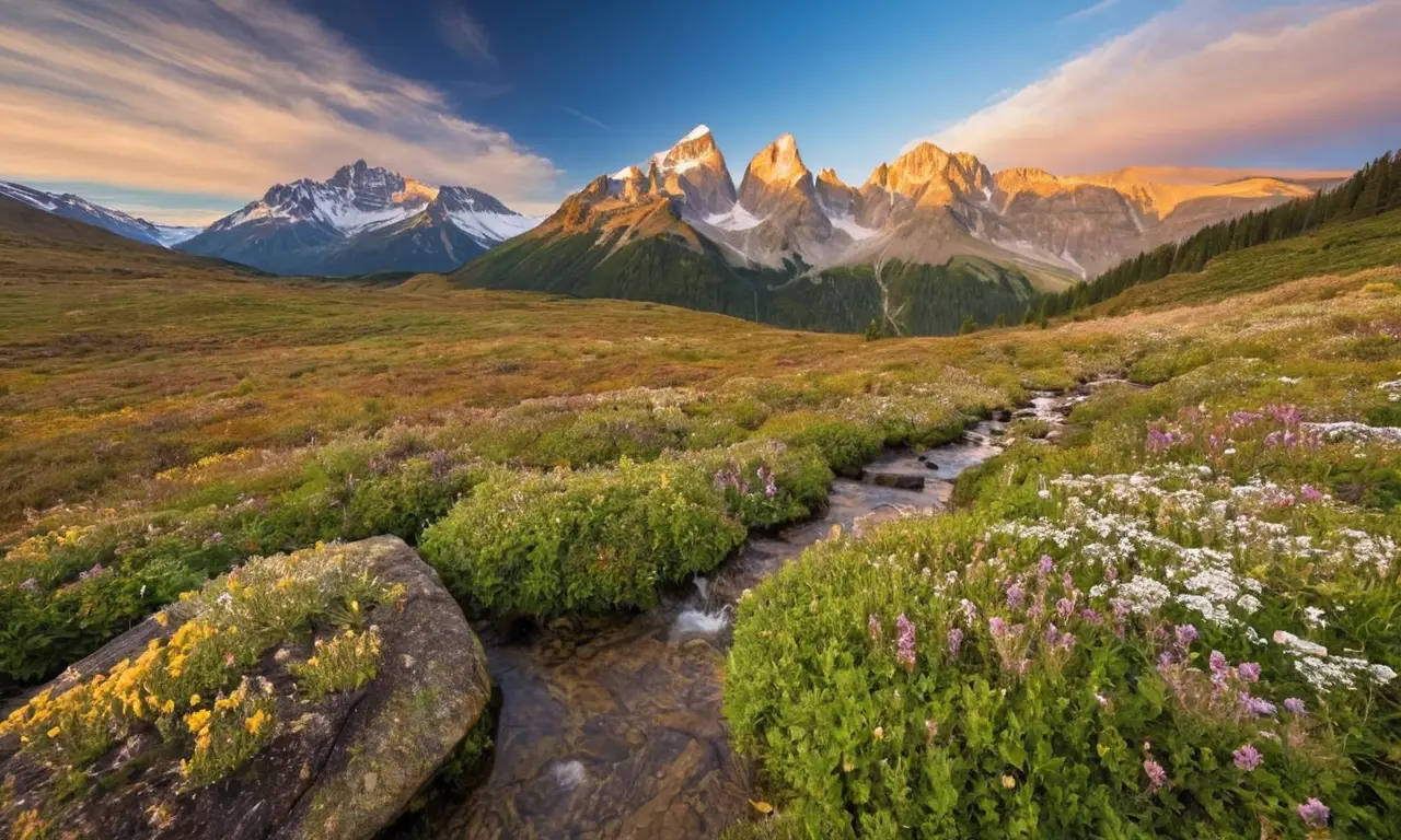 Montañas majestuosas y paisajes vibrantes y variados
