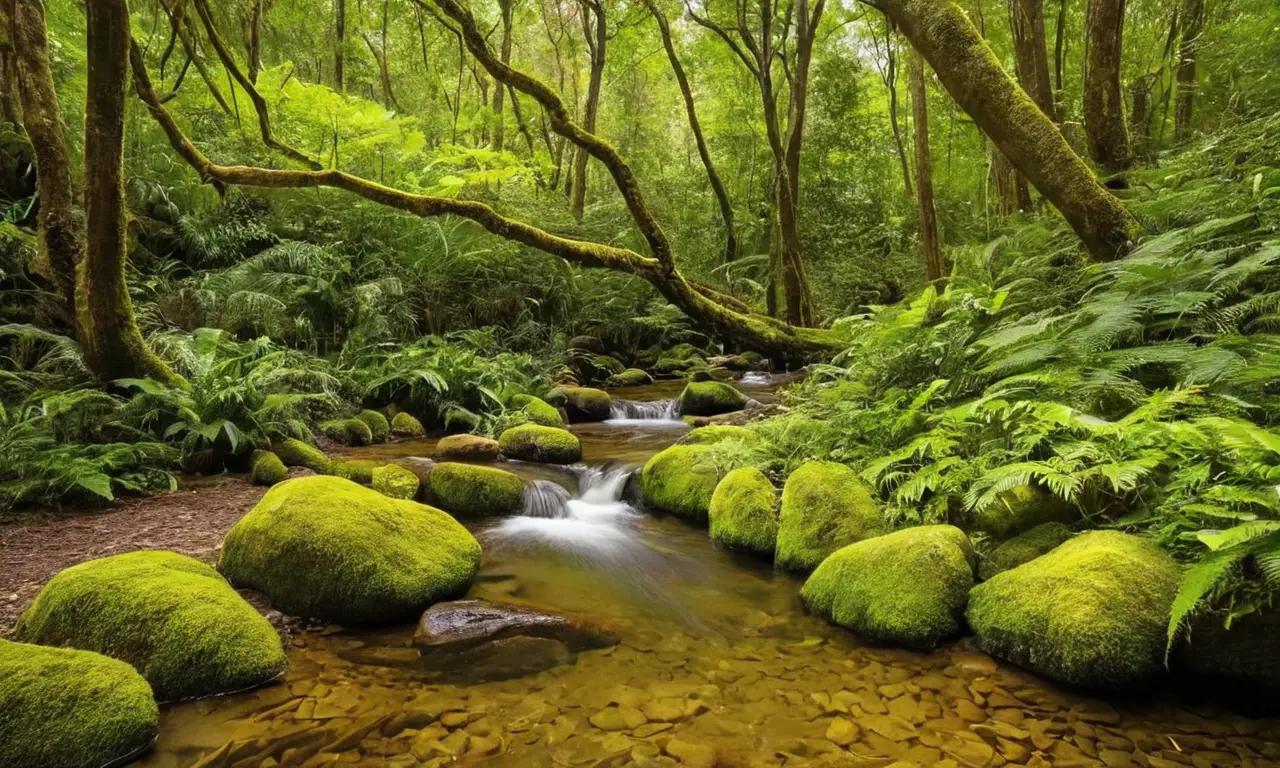 Ecosistema vibrante y armonioso lleno de vida