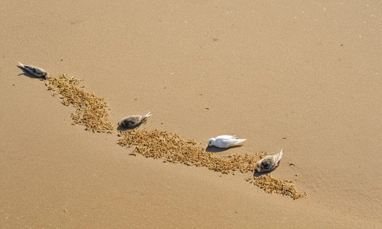 Playa soleada con tortugas y naturaleza vibrante