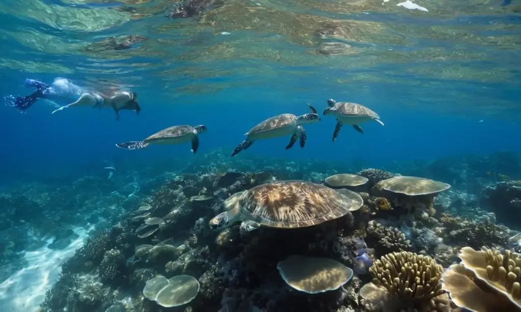 Un océano vibrante y sereno con vida