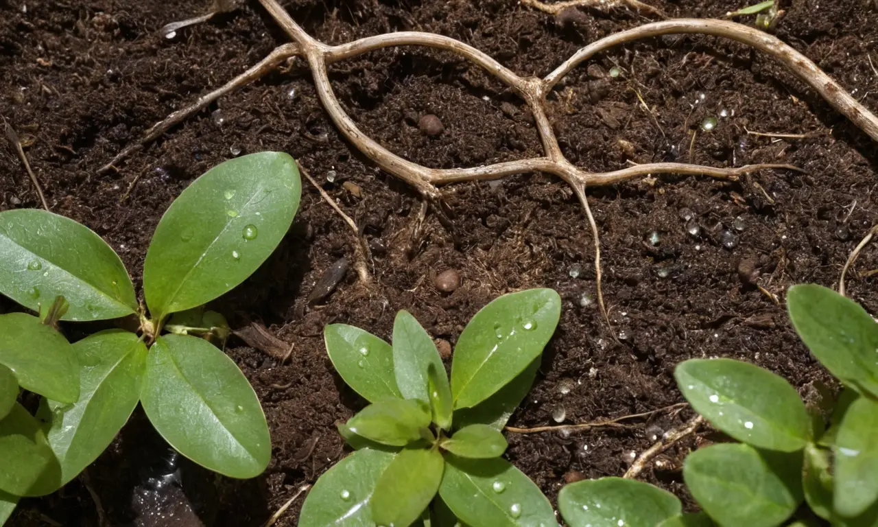 Ecosistema del suelo detallado y vibrante