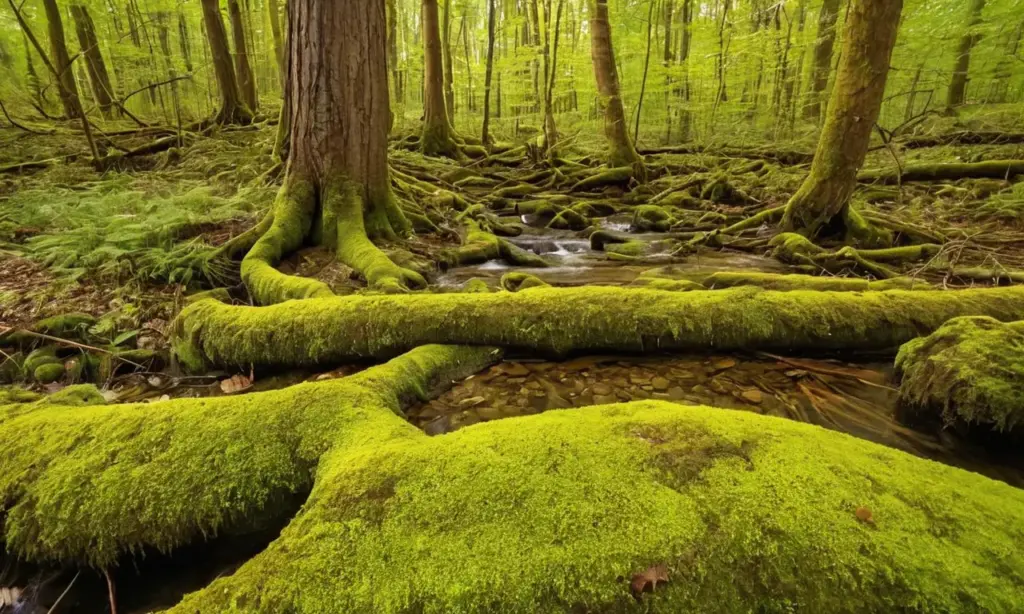 Bosque vibrante lleno de vida y colores
