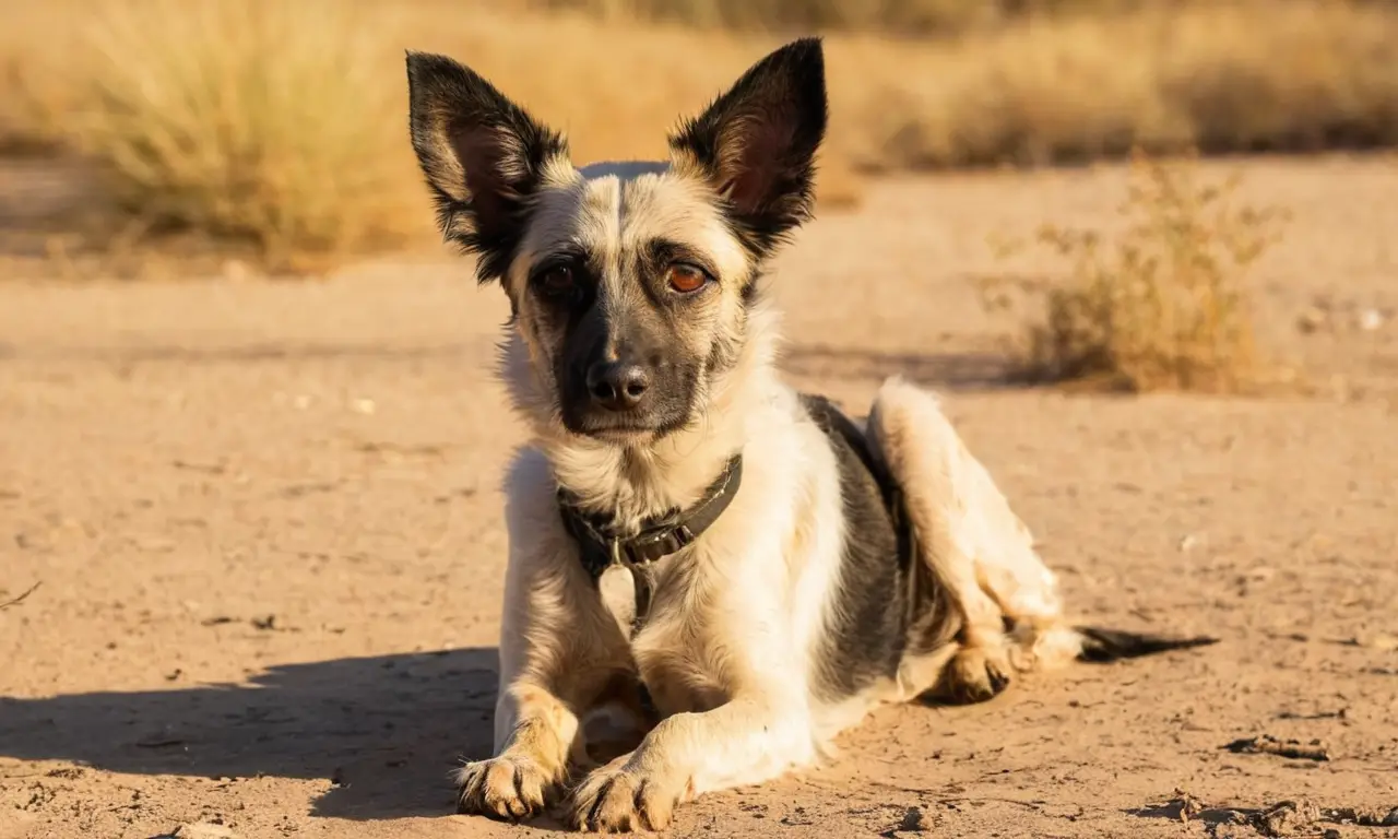 Perro desnutrido refleja sufrimiento y abandono