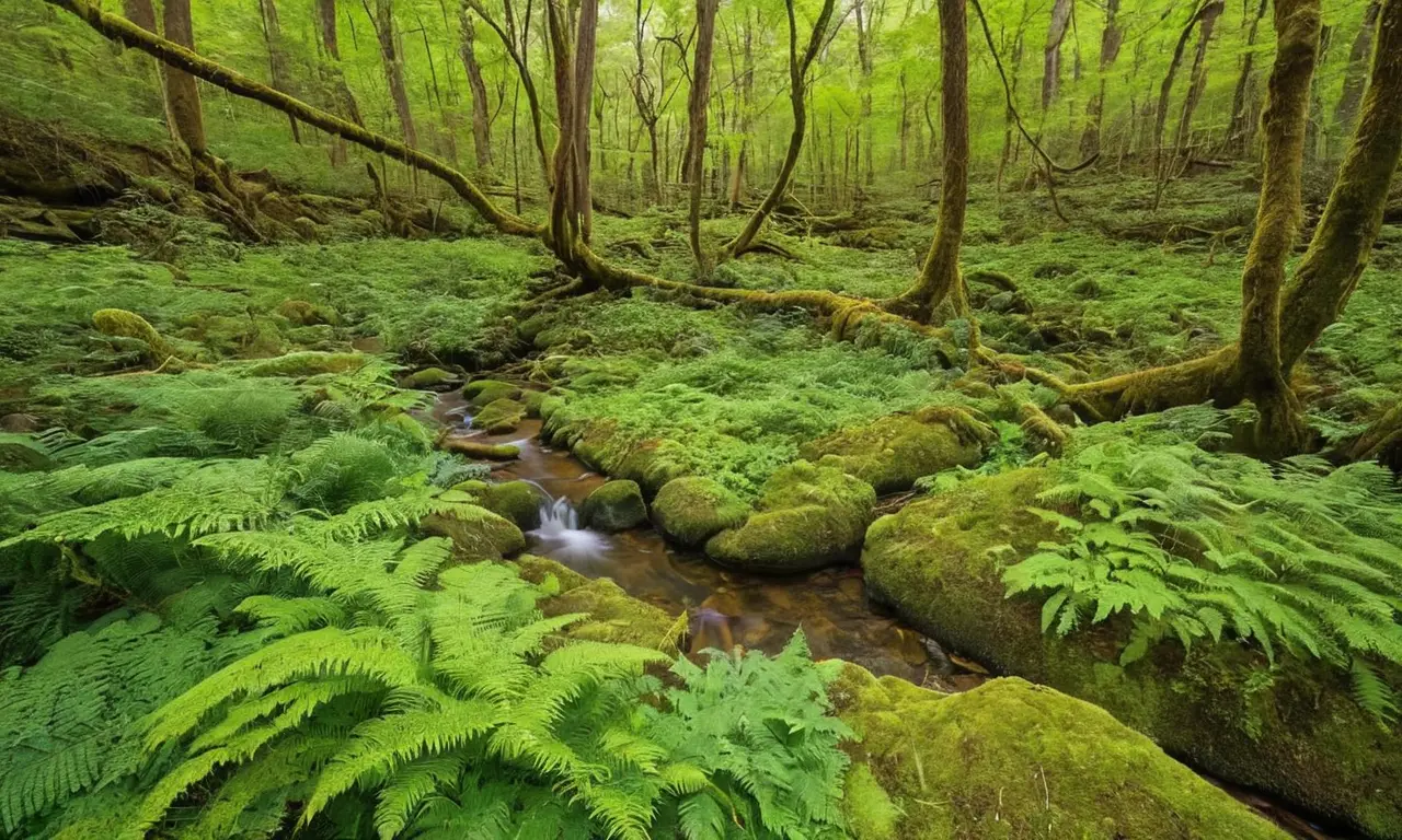Bosque vibrante, vida silvestre y serenidad