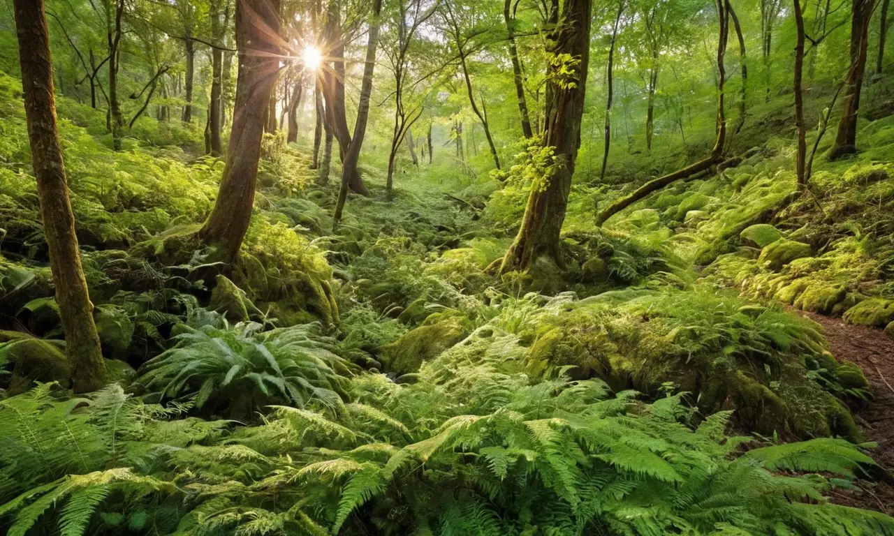 Bosque vibrante y sereno en armonía